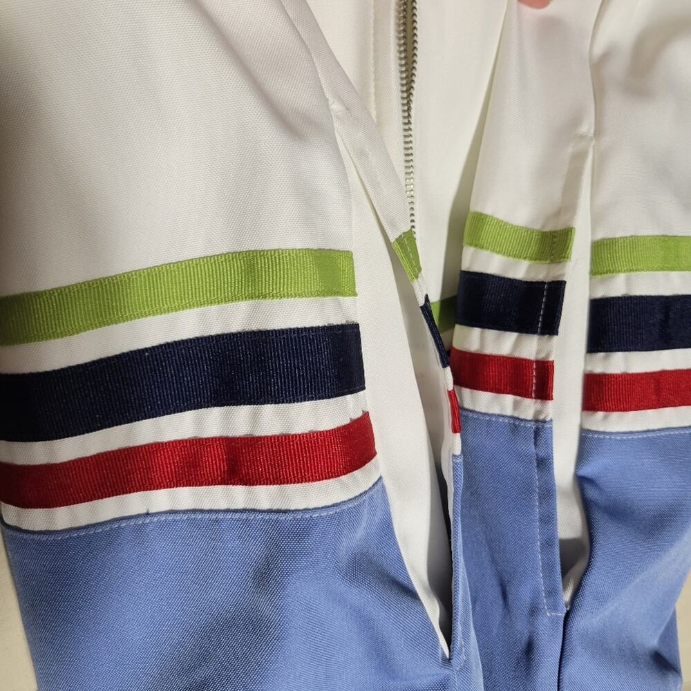 VTG Alfred Dunner Retro Striped Womens Lightweight Windbreaker Track Jacket✨️10 - Picture 7 of 16